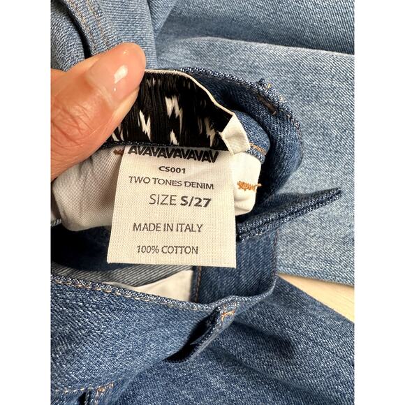 AVAVAV Smock Detail Wide Blue Denim - Size S - NEW - Picture 7 of 10